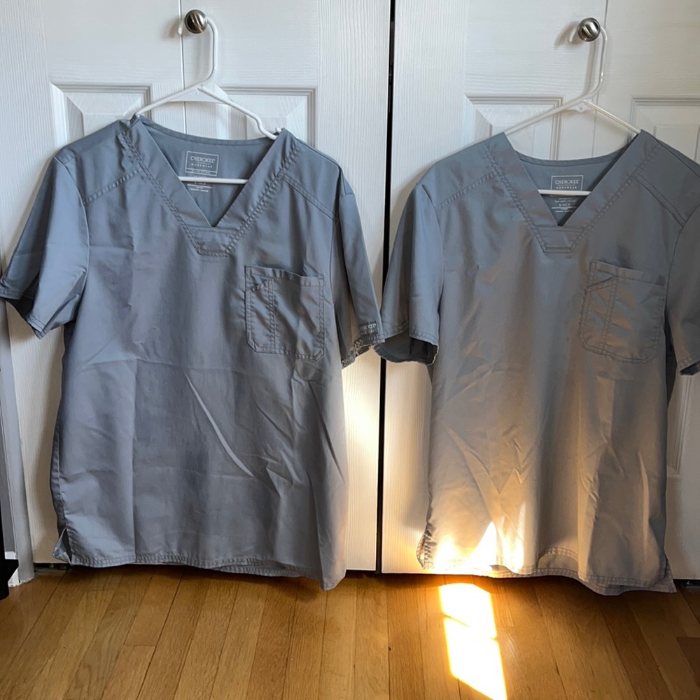 Cherokee Men’s Gray Scrub (Sz. S) x2